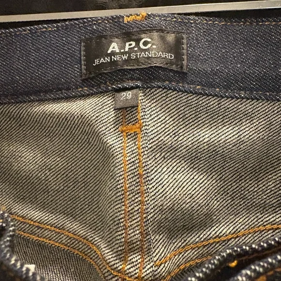 A.P.C. NEW STANDARD JEANS Raw Indigo Size 29 NWT - Picture 8 of 8